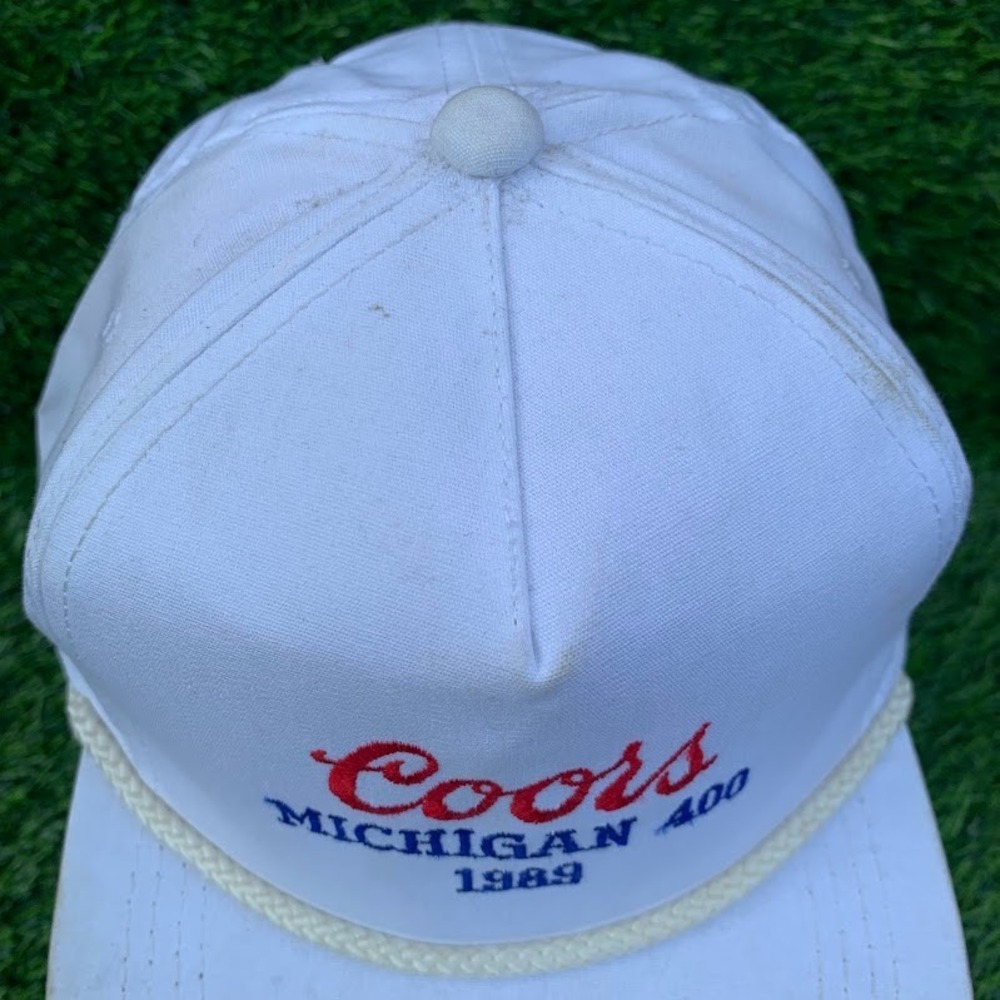 Vintage Yupoong NASCAR 400 Michigan International Speedway Snapback Hat White - Picture 6 of 9